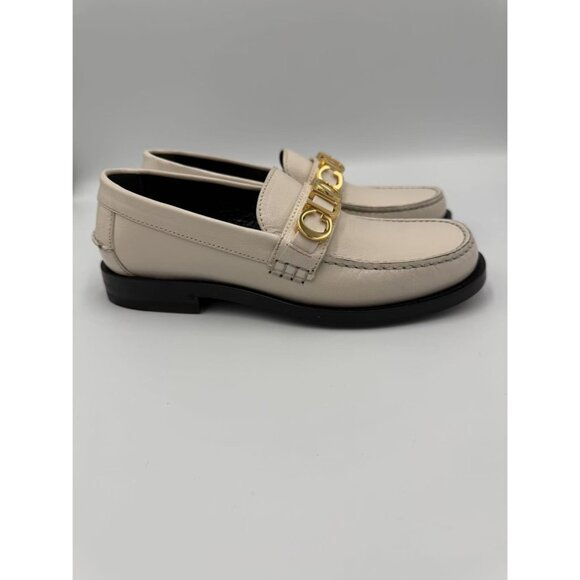 Gucci Women’s Moccasin Leather Loafers Mystic White Sz35.5 700036 - Picture 2 of 10